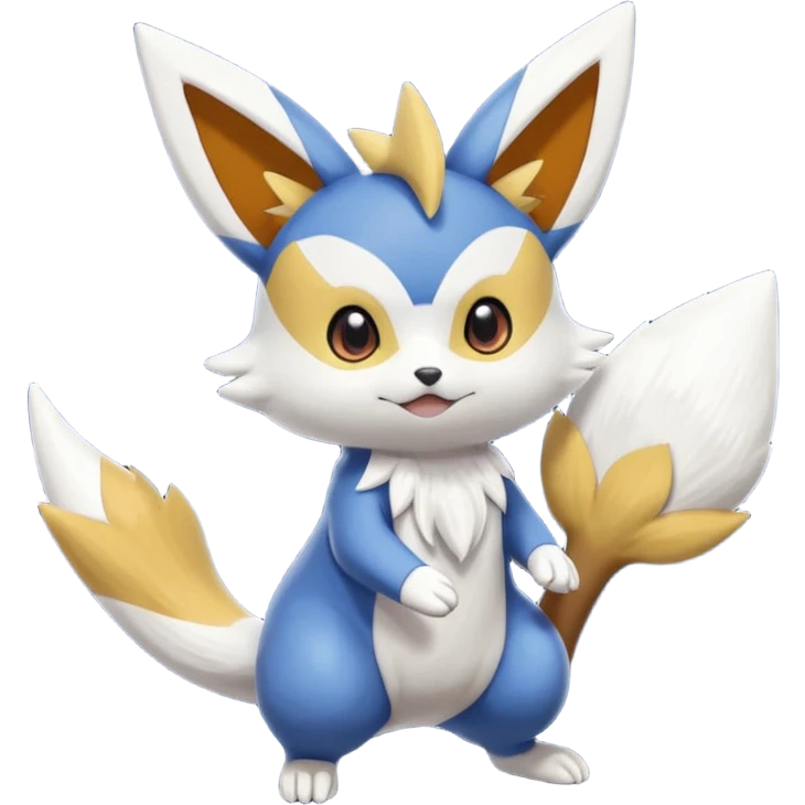 Victini-Meowstic-Buizel-Raichu-Zangoose-Fakémon-hybrid-creature (full body)  emoji