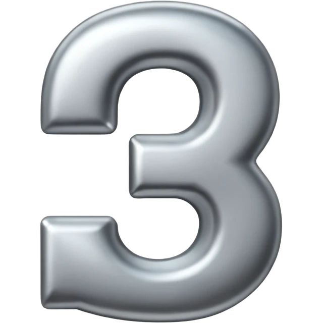 Number 3 emoji