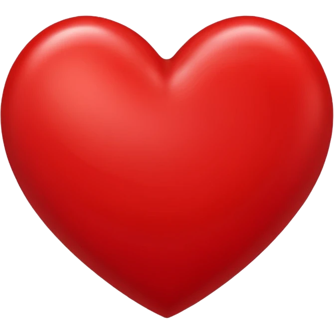 Un corazón grande rojo con la letra J en mayúscula emoji