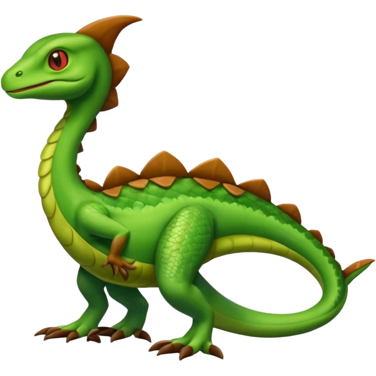 Axew-Grovyle-hybrid-Fakémon-creature (full body) emoji