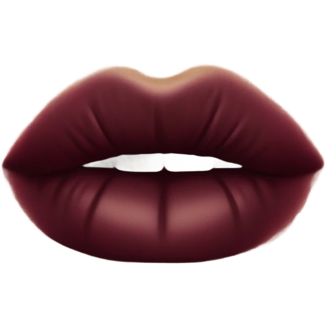 Burgundy kiss stain emoji
