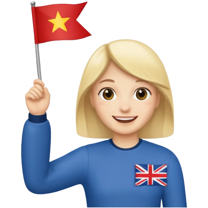 Guide + small flag, Tour Groups. emoji