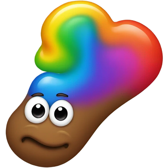 Rainbow poop ￼ emoji