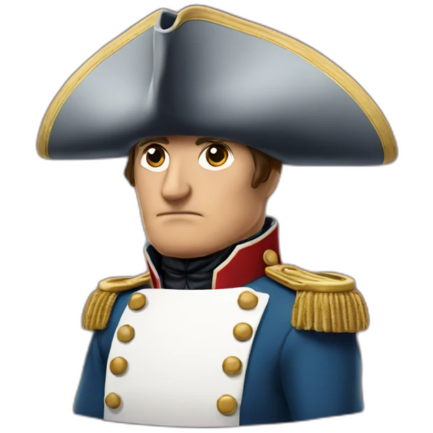 Napoleon with hat waiting emoji
