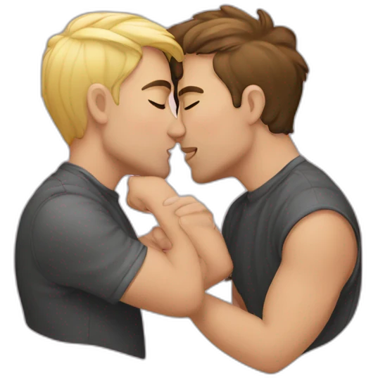 gay people kissing emoji