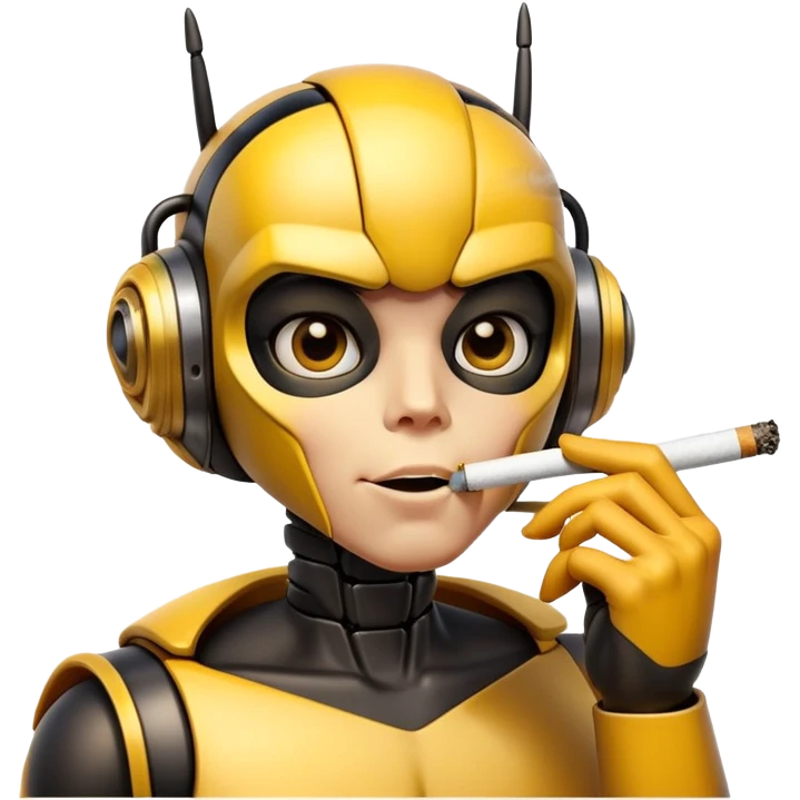 Bumblebee smoking a cigarette  emoji