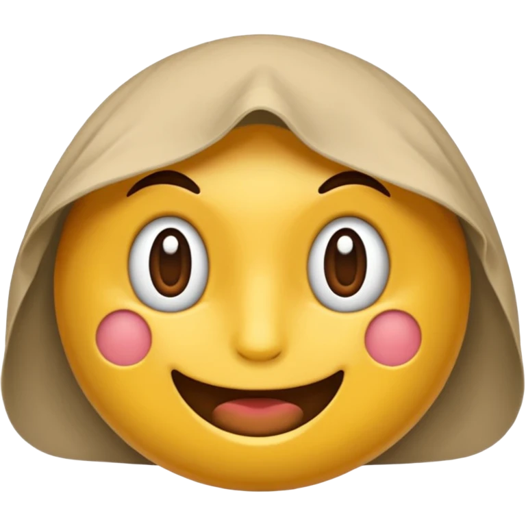 подарок коробочка блистящая  beige emoji
