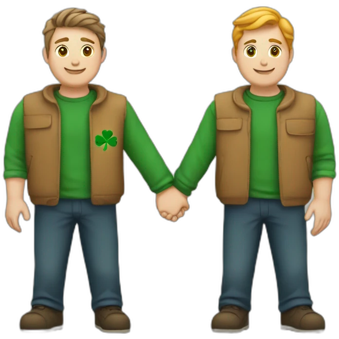 3 Irish software engineers holding hands emoji