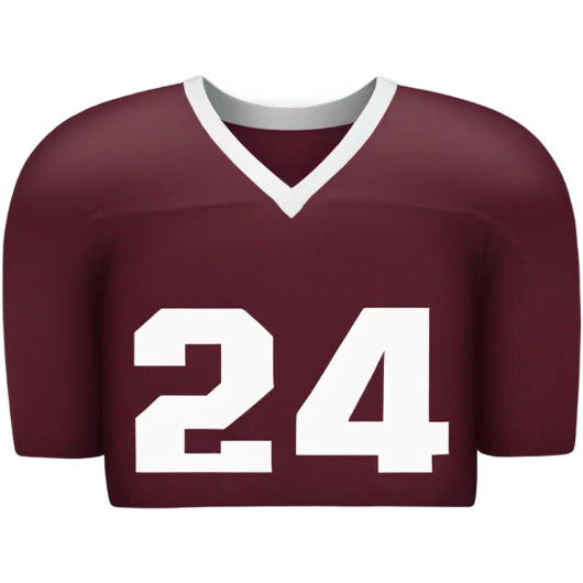 Maroon jersey number 24 no face emoji