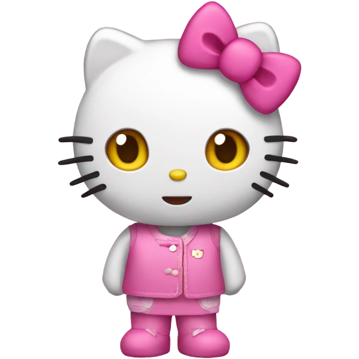 Hello kitty in pink outfit emoji