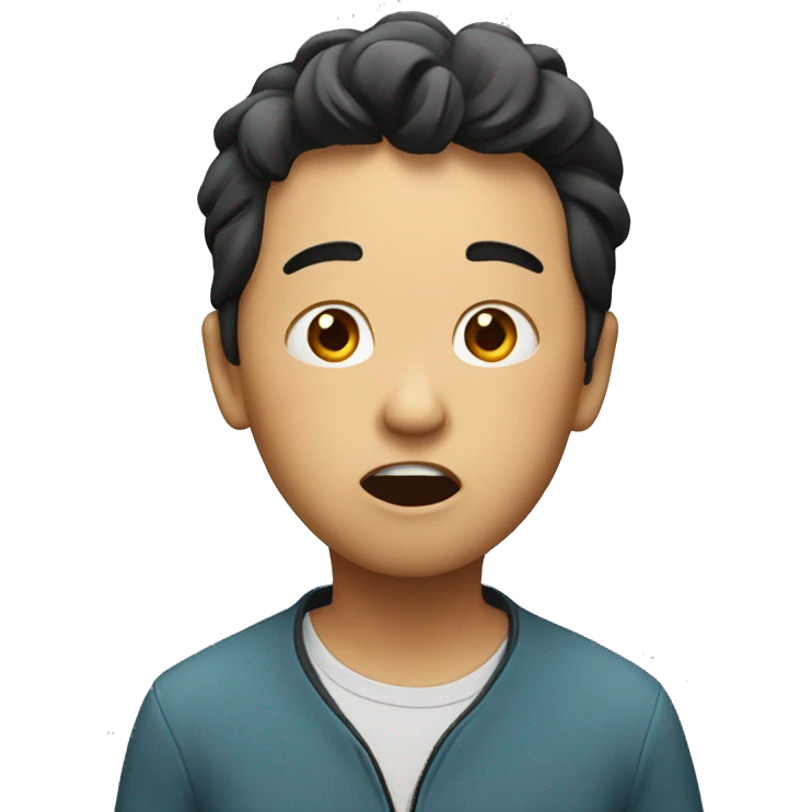 Chinese have a surprised  emoji