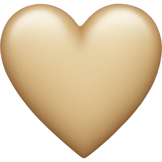Beige heart emoji