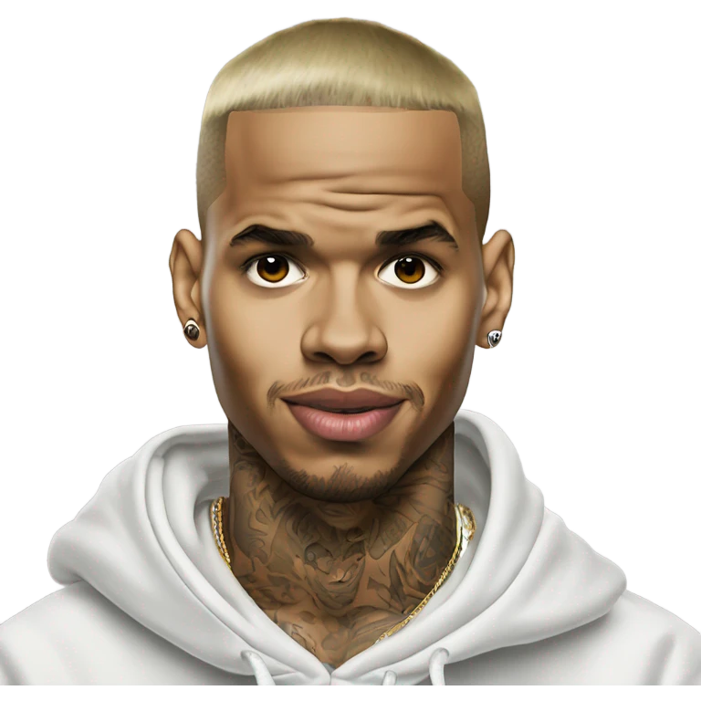 Hyper Realistic Chris Brown forever album  emoji