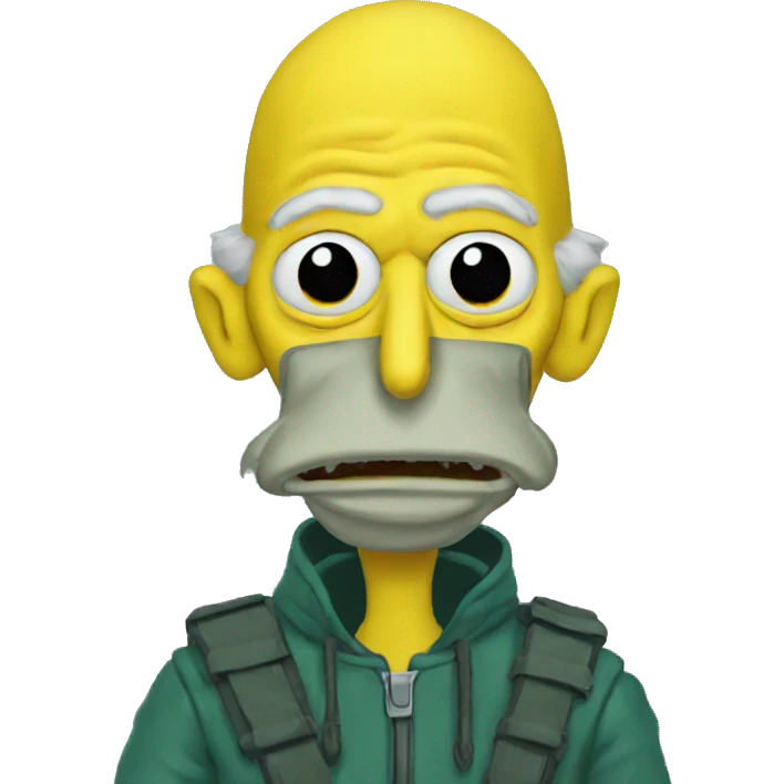mr burns dressed as a trapper emoji