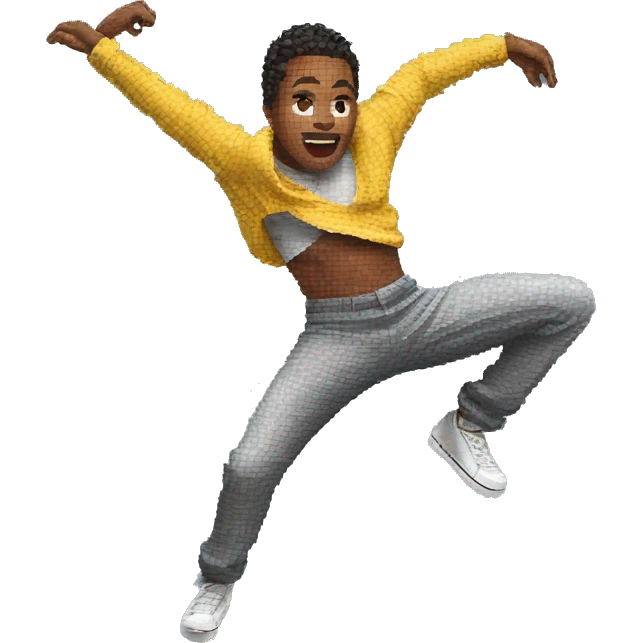 large pixel break dancer emoji