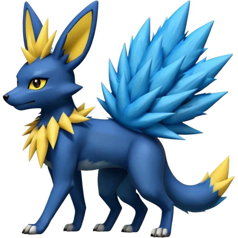 Lucario-Umbreon-Zeraora-Jolteon-Fakémon-hybrid-creature (full body)  emoji