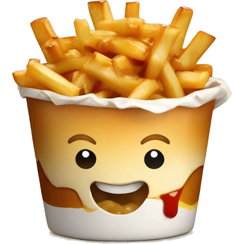 Poutine qui mange une poutine emoji