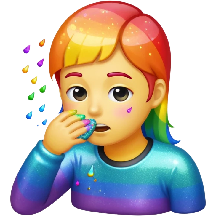 puking glitter emoji