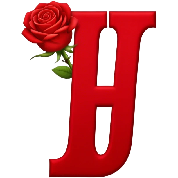 Roses alphabet letter i emoji