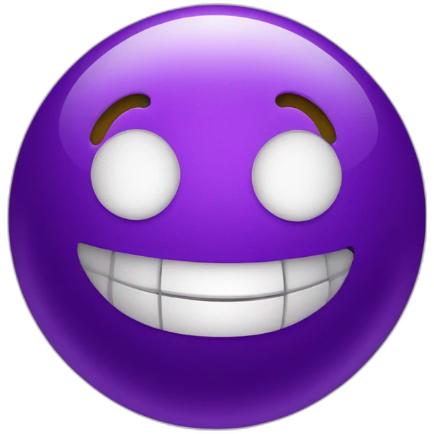 purple colored bowling ball smiling emoji
