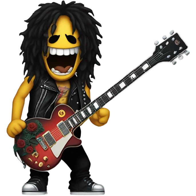 slash from guns n’ roses smiley face without body or guitar emoji