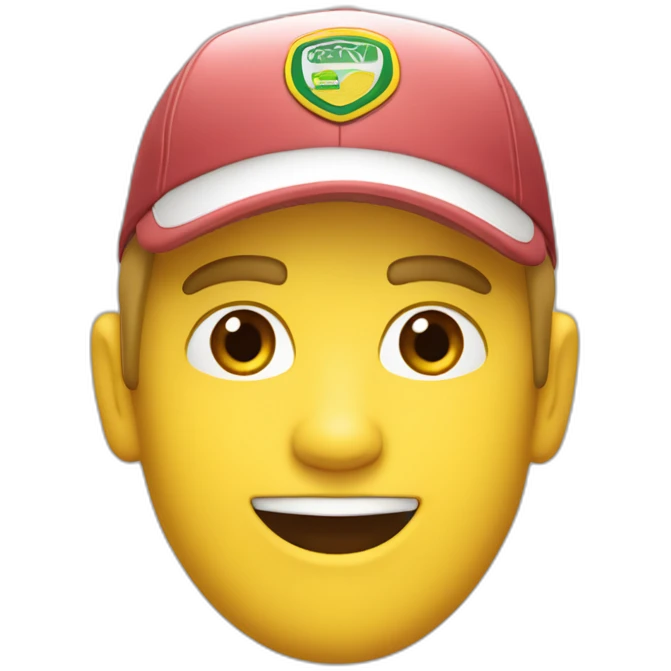 A white guy with a brésilien cap and he’s a driver emoji