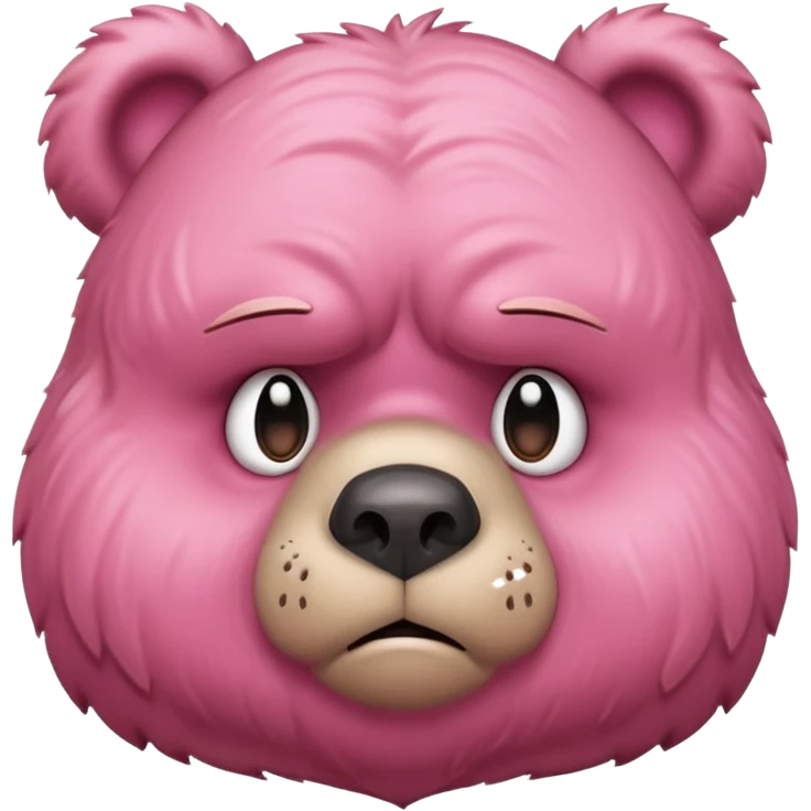 Osito gruñosito rosado emoji