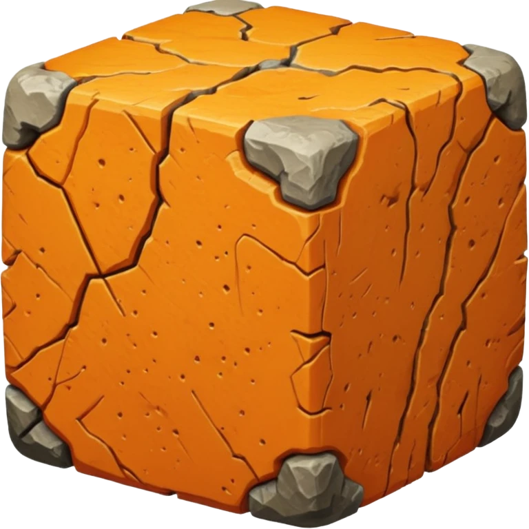 american-orange-intricate-stone-age-rocky-cube-shaped emoji