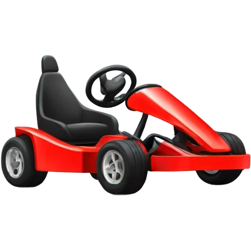 Bright red go kart  emoji