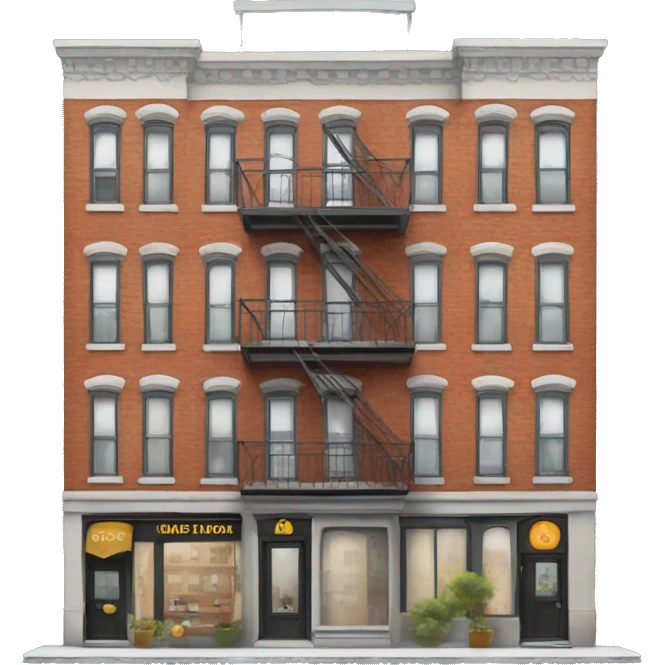 NYC style apartment with store below emoji