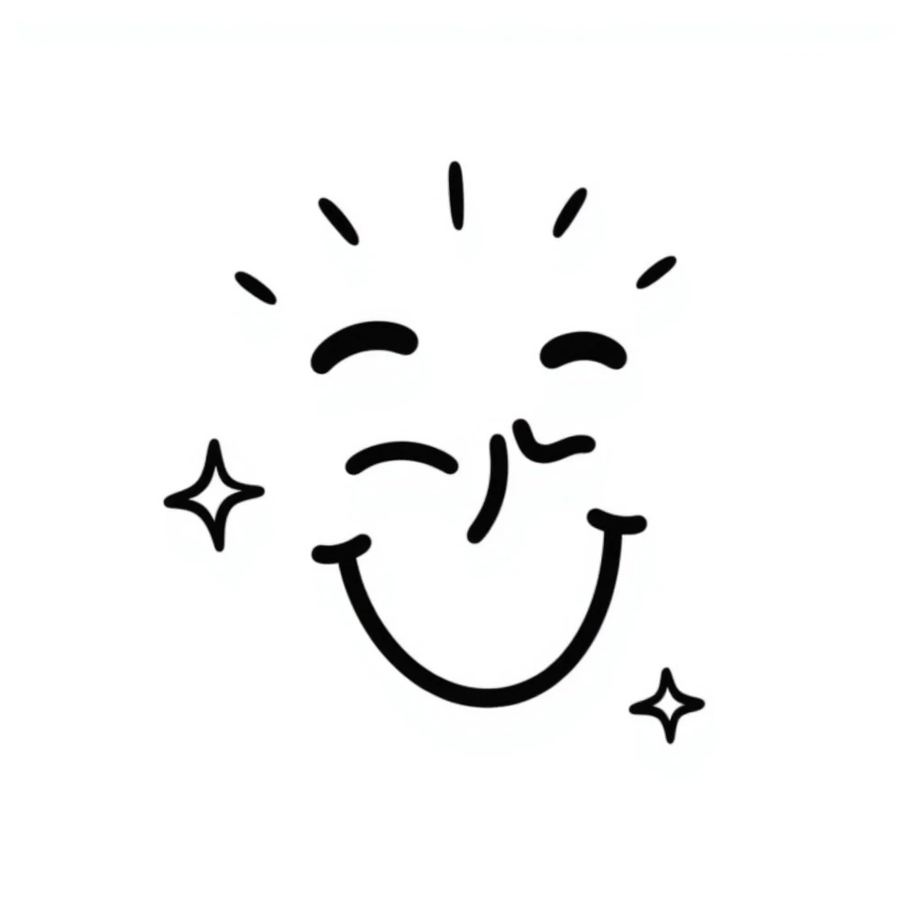 happy face with sparkles emoji