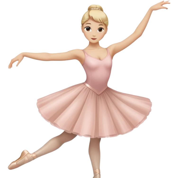 female ballet dancer, blond hair, elegant pose, no pink color emoji