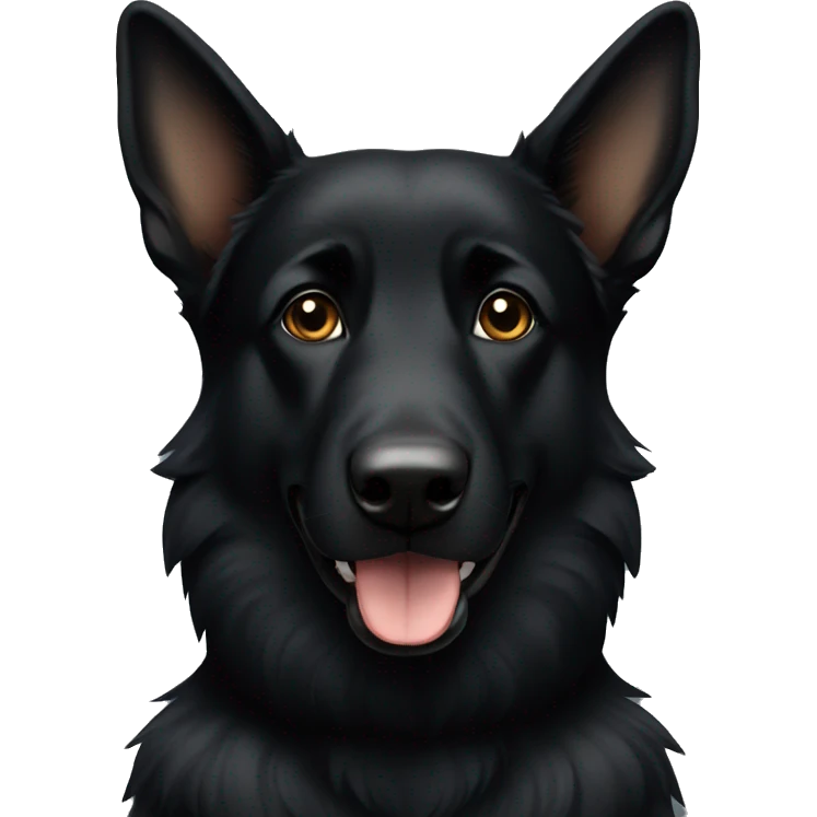 Black German shepherd emoji