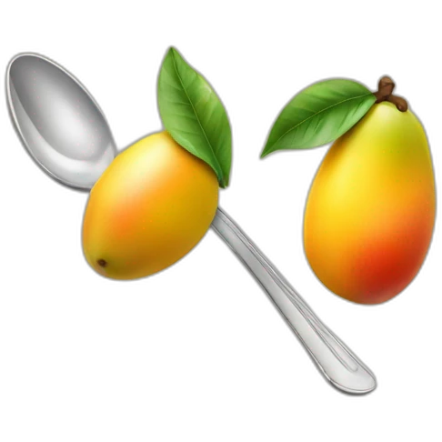 mango and a spoon emoji