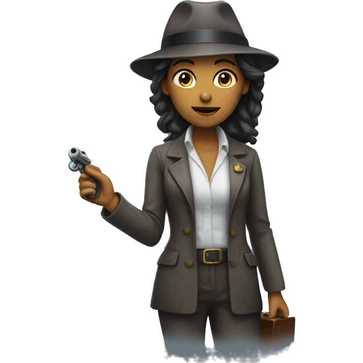 Woman detective solves case emoji