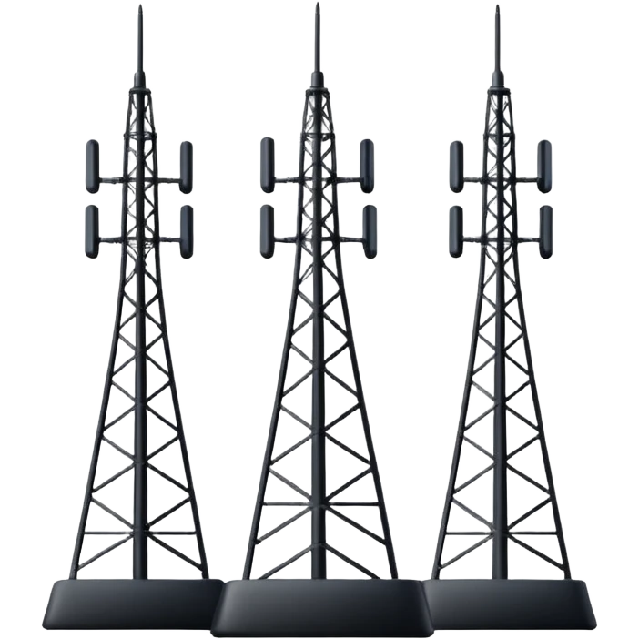 3 TORRES DE ANTENA DE ESTAÇÃO RÁDIO BASE emoji
