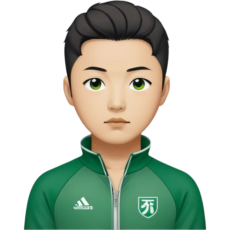Jang Deok-su , Age: Late 30s
Appearance: A large, have a tattoo on his neck.
Outfit: Green player tracksuit emoji