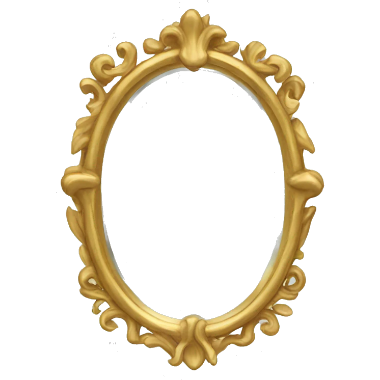 Gold mirror emoji