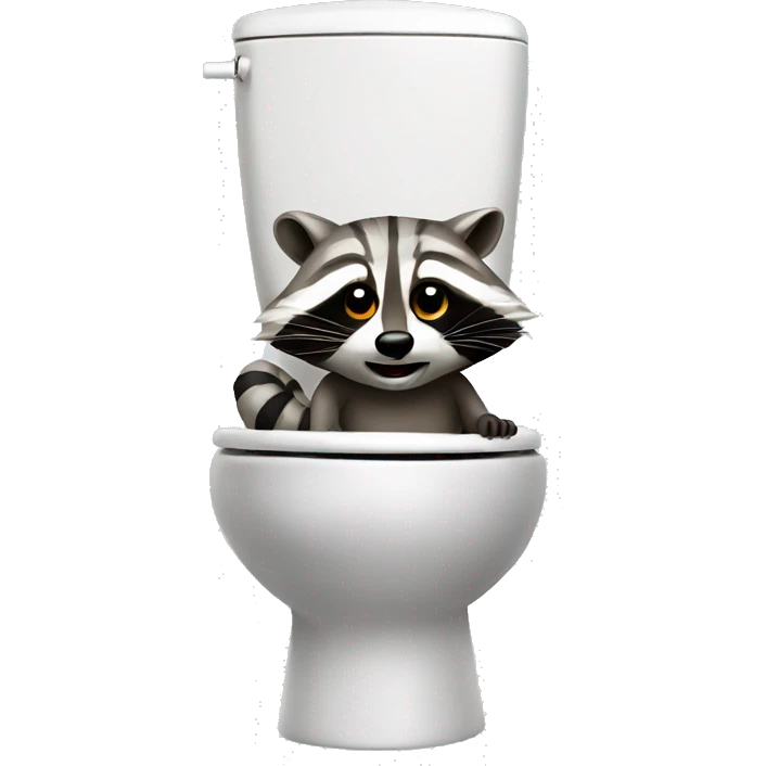 Raccoon on toilet  emoji