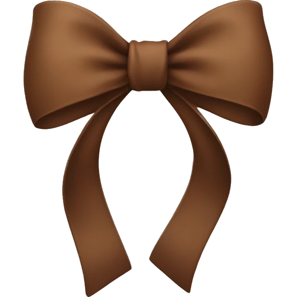 Brown bow emoji