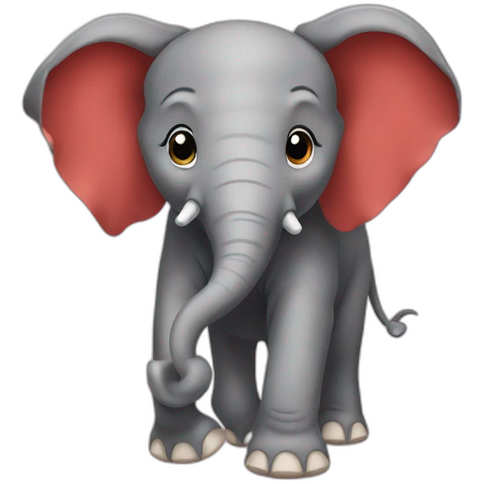 elephant rouge emoji