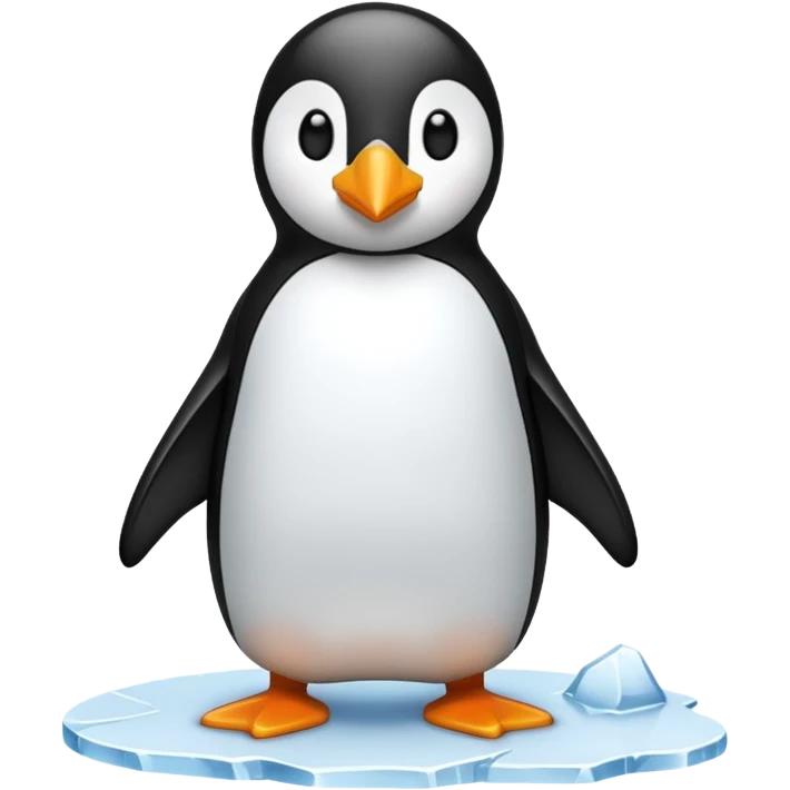 Un pingouin sur une banquise emoji