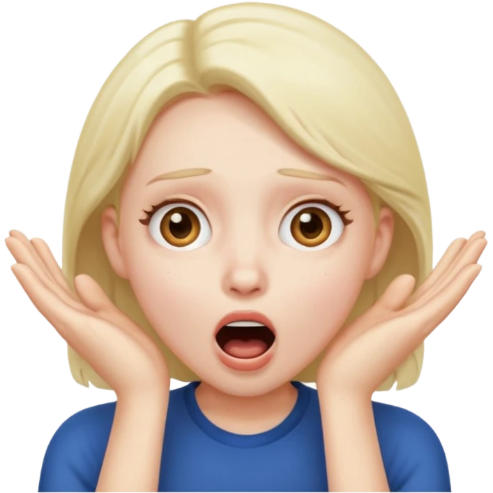 Shocked hands on face emoji