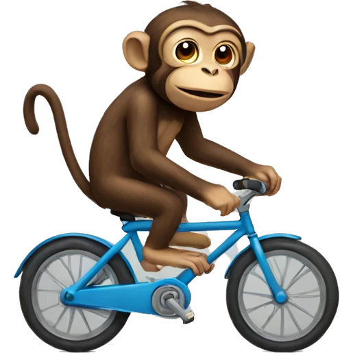 Monkey riding a bike emoji