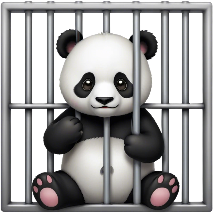 panda in jail emoji