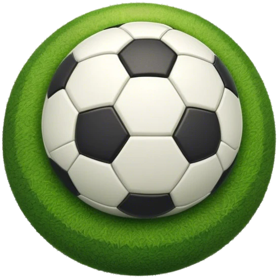 Cinematic Realistic image of a soccer ball resting on a lush, manicured field, rendered with detailed panel textures and crisp stitching, bathed in soft, natural lighting that highlights its timeless athletic appeal emoji