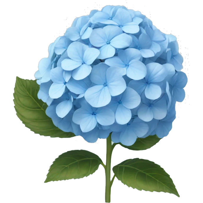 Light blue hydrangea  emoji