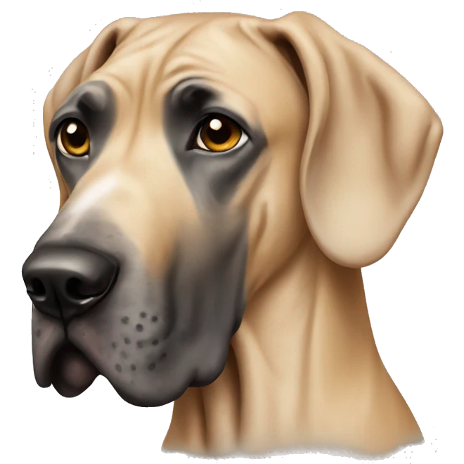 Realistic tan Great Dane emoji