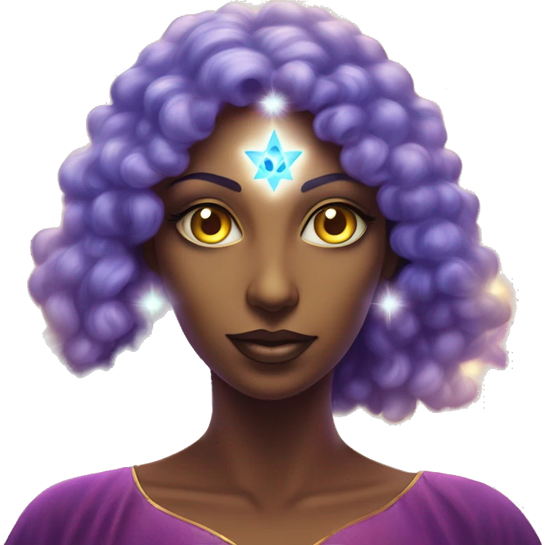 Pleiadian radiant glowing diva woman female third eye emoji
