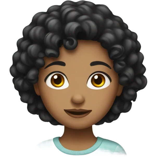 Black Curly hair girl  emoji